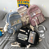 Woman Backpack High Waterproof Nylon School Bag for Teenage Girls