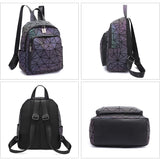 Luminous Geometric Backpack Set for Teen Girls