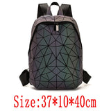 Luminous Geometric Backpack Set for Teen Girls