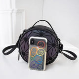 Luminous Geometric Box Bag Hologram Laser Handbag