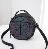 Luminous Geometric Box Bag Hologram Laser Handbag