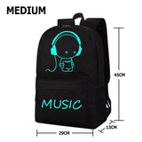 Luminous School Bags For Boy Starry Sky Student Backpack Daypack 15-16 Inch