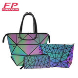 Geometric Crossbody Bag Holographic Chain Shoulder Clutch
