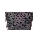 Geometric Crossbody Bag Holographic Chain Shoulder Clutch