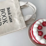 Canvas Lunch Bag Picnic Tote Cotton Cloth Handbag Food Storage Bags