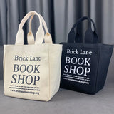 Canvas Lunch Bag Picnic Tote Cotton Cloth Handbag Food Storage Office Lady
