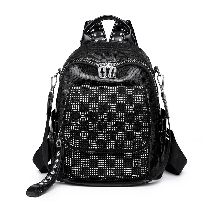 Large Capacity Leather Backpack Women's Bag