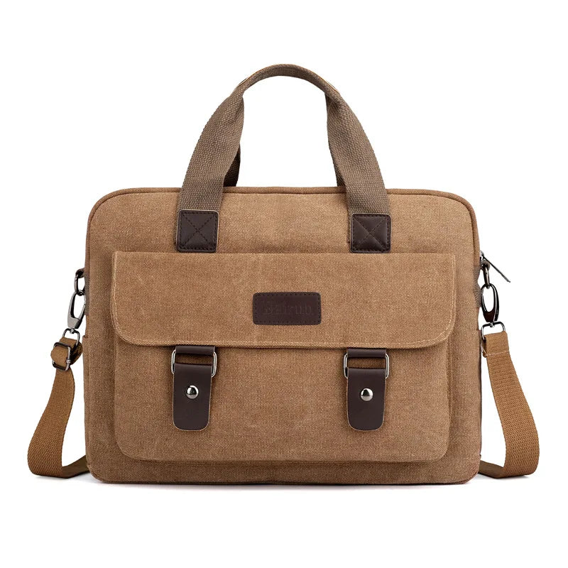 Canvas Business Men's Briefcase Male Shoulder Bag Messenger Bag
