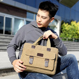 Canvas Business Men's Briefcase Male Shoulder Bag Messenger Bag