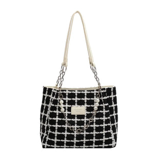 Chain Knit Tote Bag Large Capacity Crossbody Bags For Women