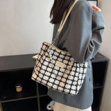 Chain Knit Tote Bag Large Capacity Crossbody Bags For Women
