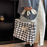 Chain Knit Tote Bag Large Capacity Crossbody Bags For Women