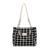 Chain Knit Tote Bag Large Capacity Crossbody Bags For Women