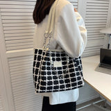 Chain Knit Tote Bag Large Capacity Crossbody Bags For Women