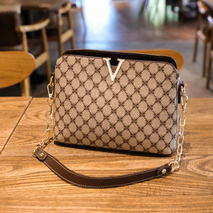 Women's Pu Leather Shoulder Bag Crossbody Messenger Chain Sling Handbag
