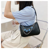 Women Butterfly Chain Shoulder Bag - Candy Armpit Bag