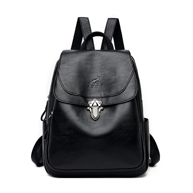 Soft Leather Women Backpack - School Backpack