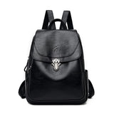 Soft Leather Women Backpack - School Backpack
