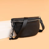 Cowhide Women Crossbody Bag Semicircle Saddle Bags Soft Leather Shoulder Bags