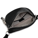 Cowhide Women Crossbody Bag Semicircle Saddle Bags Soft Leather Shoulder Bags