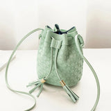 Vintage Crossbody Bucket Bag Retro Messenger Tote