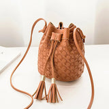 Vintage Crossbody Bucket Bag Retro Messenger Tote