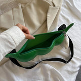 Funny Edamame Belt Bag Leather Shoulder Crossbody Chest Bags
