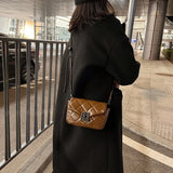 Quilted Diamond Crossbody Chain Handbag