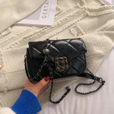 Quilted Diamond Crossbody Chain Handbag