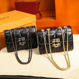 Diamond Flap Quilted Chain Handbag Women Bag Pu Leather Messenger Bag