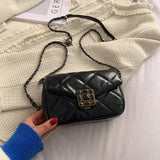 Quilted Diamond Crossbody Chain Handbag