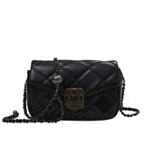 Quilted Diamond Crossbody Chain Handbag