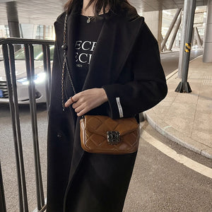 Quilted Diamond Crossbody Chain Handbag