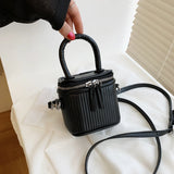 Mini Box PU Leather Crossbody Bag Short Handle Women Shoulder Handbag Green