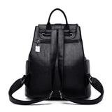 Women Backpack Vintage Travel Soft Leather Backpack Large Capacity Bookbag