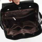 Women Backpack Vintage Travel Soft Leather Backpack Large Capacity Bookbag