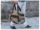 Retro Canvas Shoulder Bag England Style Messenger Bag Big Capacity