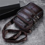 Man Waist Bag Crossbody Shoulder Multi-function Men Large Capacity PU Leather