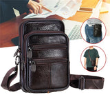 Man Waist Bag Crossbody Shoulder Multi-function Men Large Capacity PU Leather