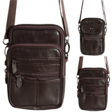 Man Waist Bag Crossbody Shoulder Multi-function Men Large Capacity PU Leather