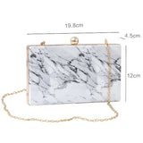 Marble Print Acrylic Bag Lady Single Room Messenger Bag