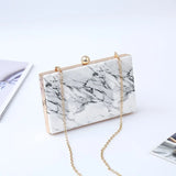 Marble Print Acrylic Bag Lady Single Room Messenger Bag