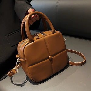 Matts PU Leather Women Cross Body Top Handle Handbag Shoulder Hobo Bag