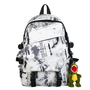 Graffiti Pattern High Capacity Backpack for Men and Women