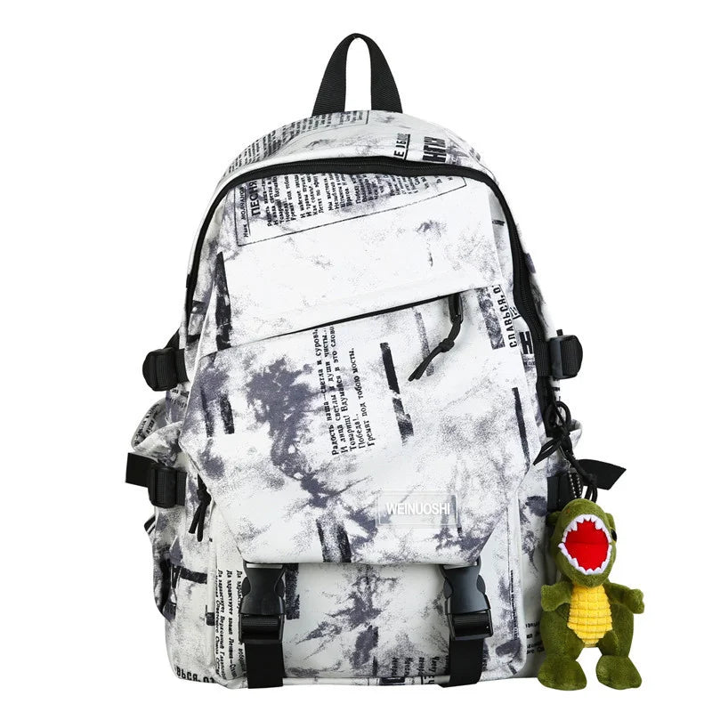 Graffiti Pattern High Capacity Backpack for Men and Women