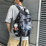 Graffiti Pattern High Capacity Backpack for Men and Women
