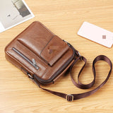 Men Bag PU Leather Messenger Shoulder Crossbody Bags For Male Small Casual Busin