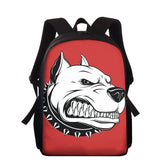 Pit Bull Dog Print School Backpack 15 Inch Girls Boys Women Mochila Escolar