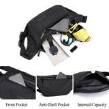 Men Waterproof Canvas Waist Bag Large Capacity Fanny Pack Phone Pouch