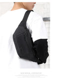 Men Waterproof Canvas Waist Bag Large Capacity Fanny Pack Phone Pouch